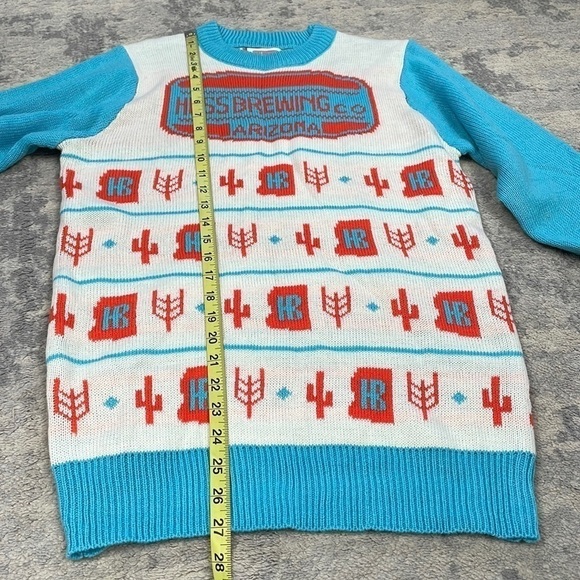 Huss Brewing Co Ugly Christmas Holiday Knit Sweater Arizona Cactus Unisex Sz S - Picture 4 of 7